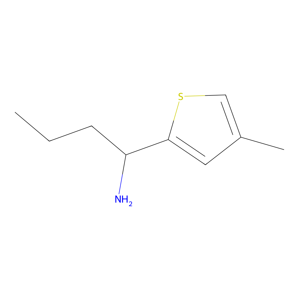 1-(4-Methylthiophen-2-yl)butan-1-amine molecular structure, CAS 1270363-43-3