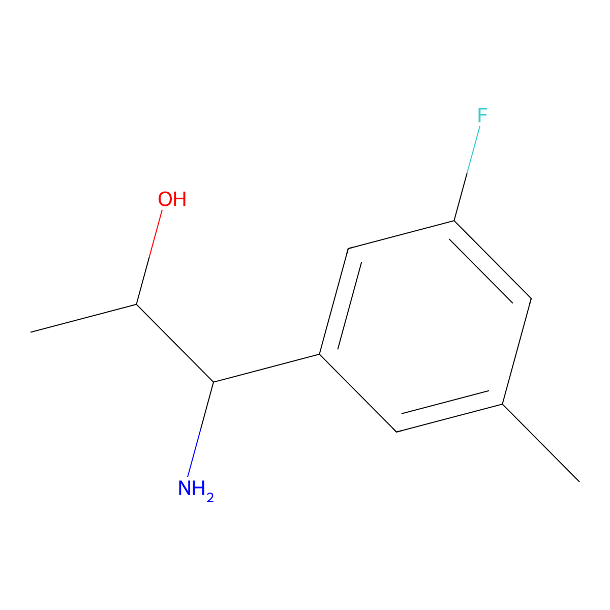 1-Amino-1-(3-fluoro-5-methylphenyl)propan-2-OL molecular structure, CAS 1270363-50-2