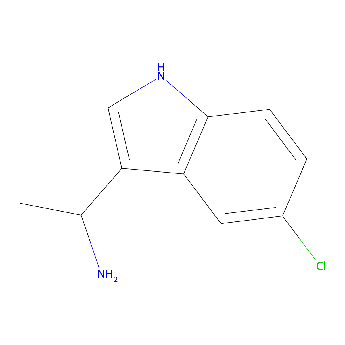 1-(5-Chloro-1H-indol-3-YL)ethan-1-amine molecular structure, CAS 1270366-66-9