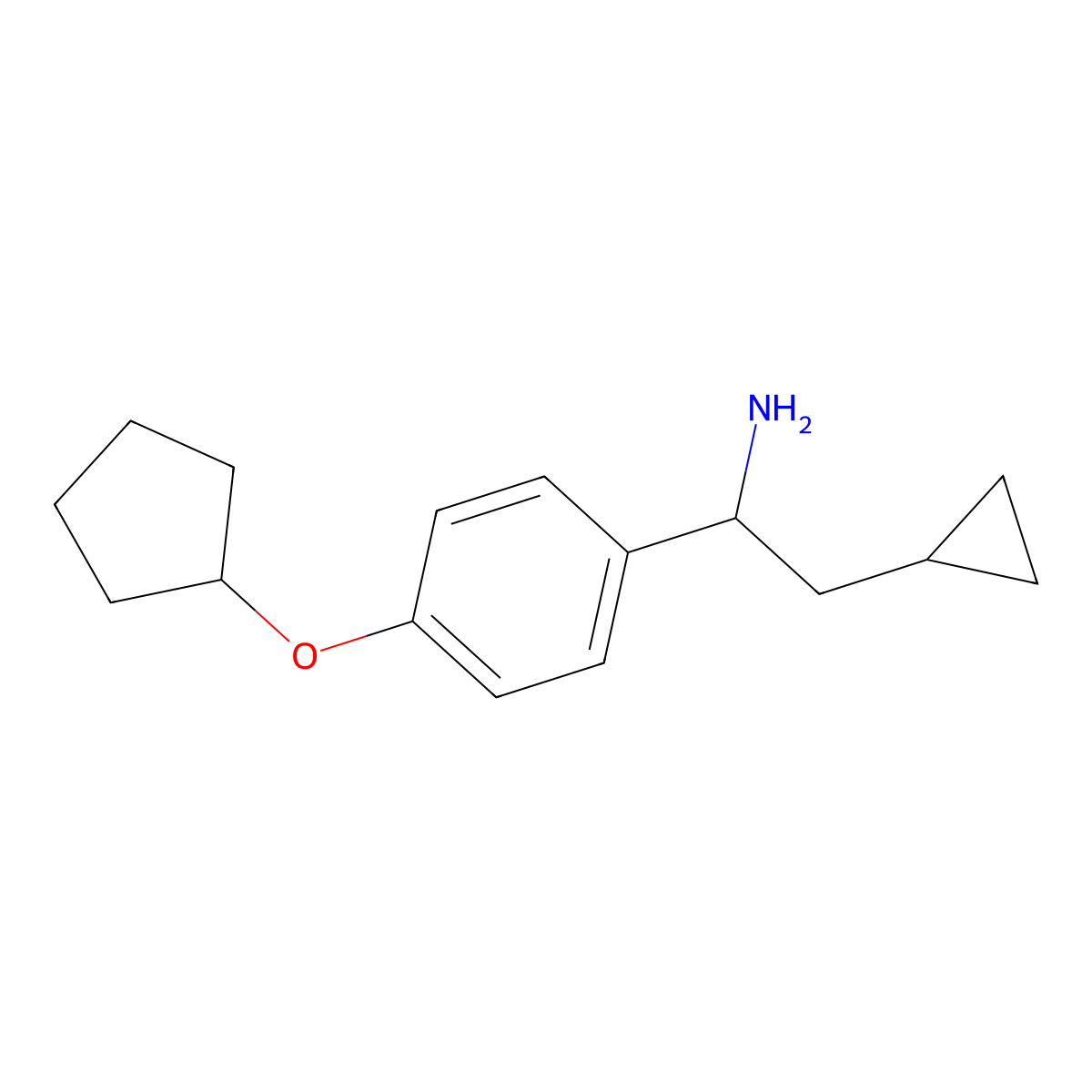 1-(4-Cyclopentyloxyphenyl)-2-cyclopropylethylamine molecular structure, CAS 1270370-77-8
