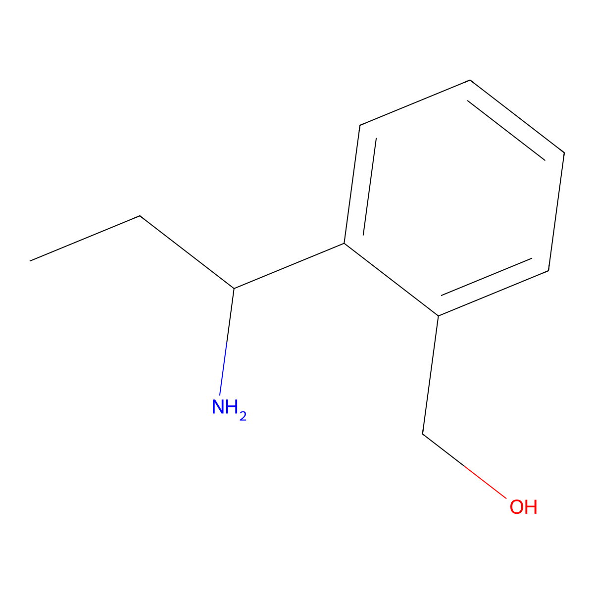 (2-(1-Aminopropyl)phenyl)methanol molecular structure, CAS 1270372-10-5