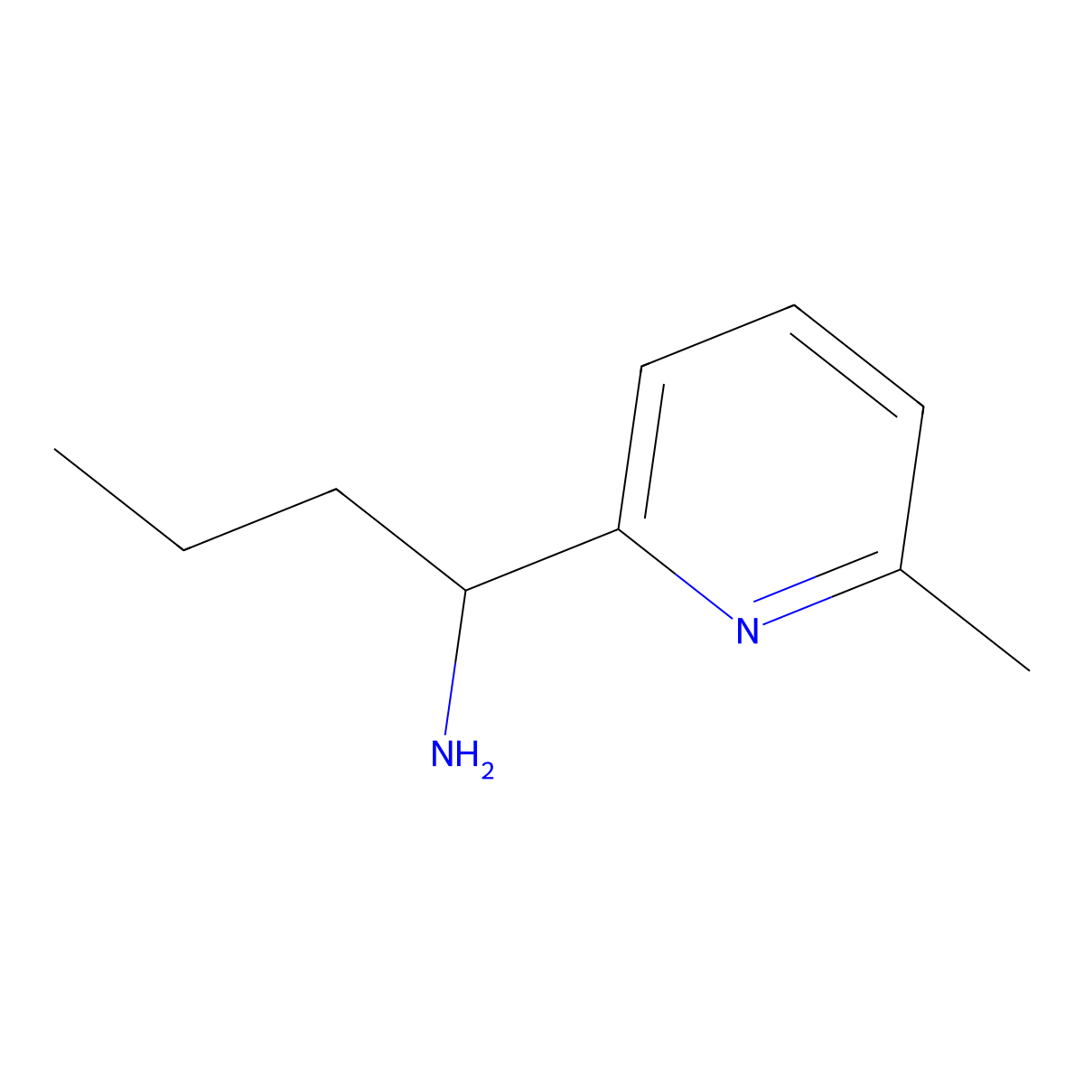 1-(6-Methylpyridin-2-yl)butan-1-amine molecular structure, CAS 1270372-52-5