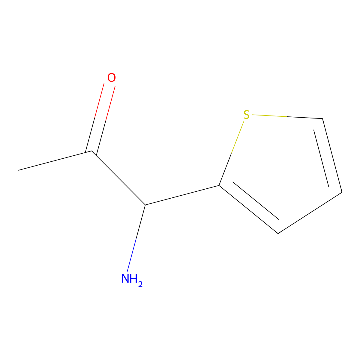 1-Amino-1-(thiophen-2-yl)propan-2-one molecular structure, CAS 1270372-89-8