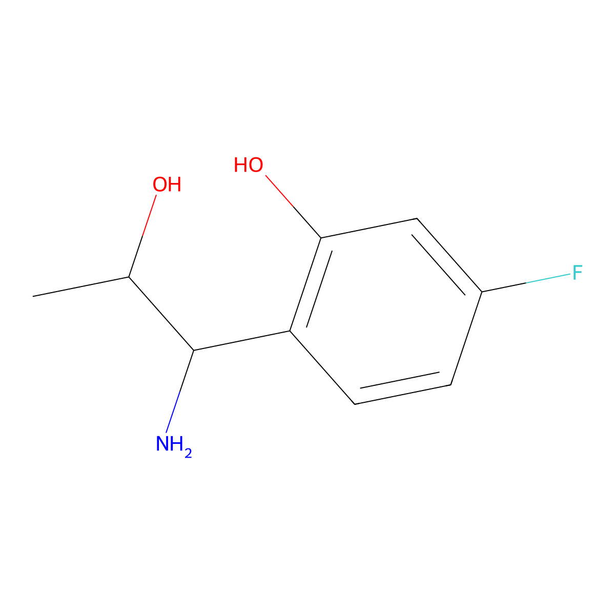 2-(1-Amino-2-hydroxypropyl)-5-fluorophenol molecular structure, CAS 1270374-49-6