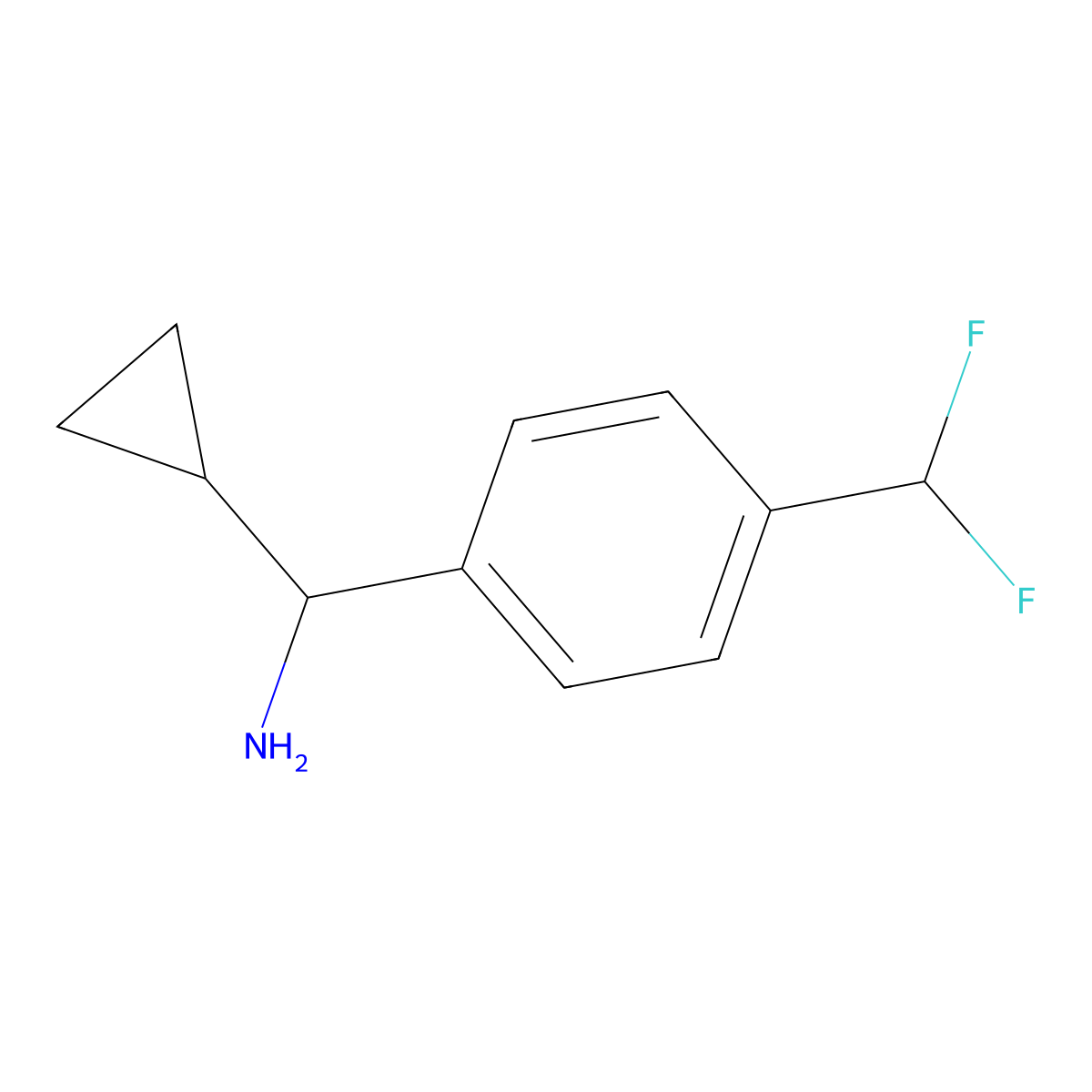 Cyclopropyl(4-(difluoromethyl)phenyl)methanamine molecular structure, CAS 1270375-54-6