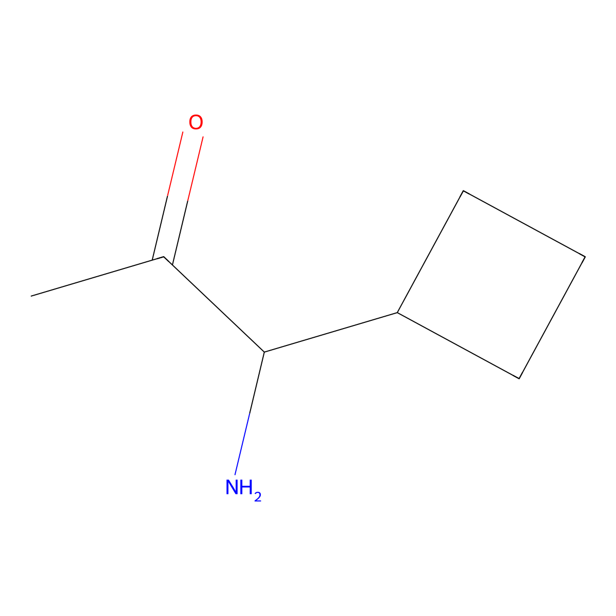 1-Amino-1-cyclobutylpropan-2-one molecular structure, CAS 1270375-98-8