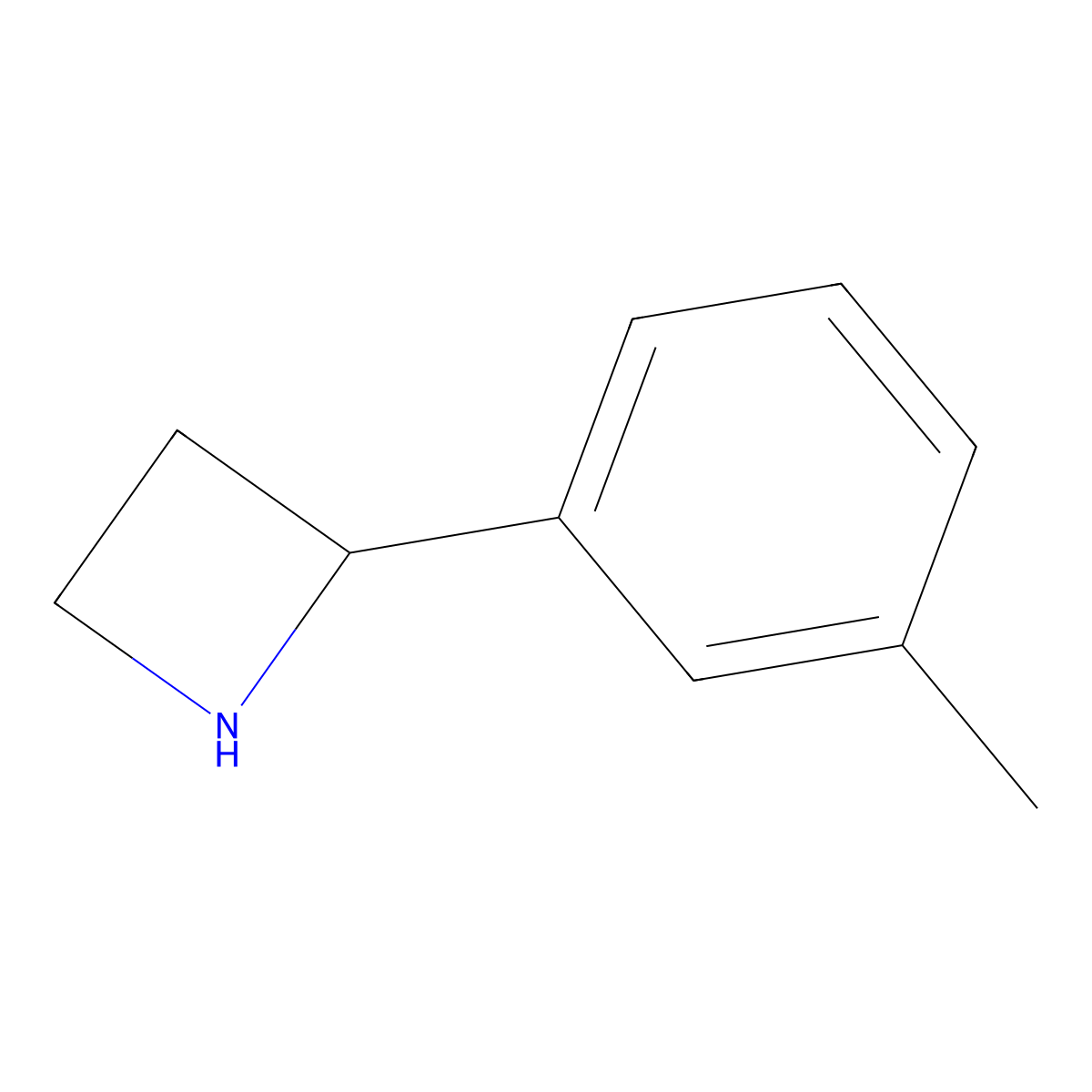 2-(3-Methylphenyl)azetidine molecular structure, CAS 1270377-09-7