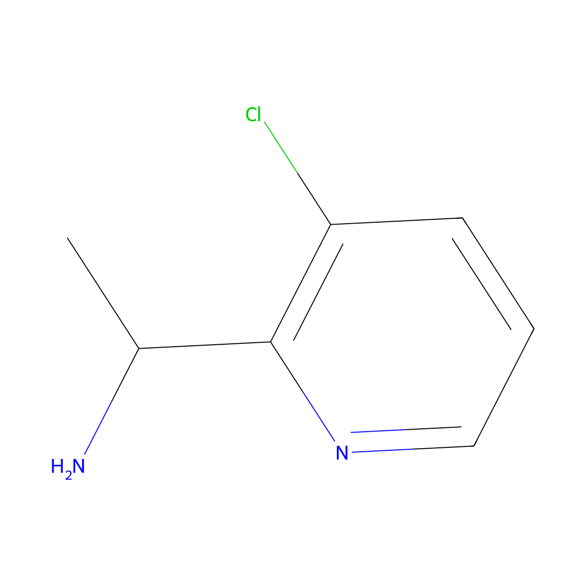 1-(3-Chloropyridin-2-yl)ethan-1-amine molecular structure, CAS 1270379-42-4