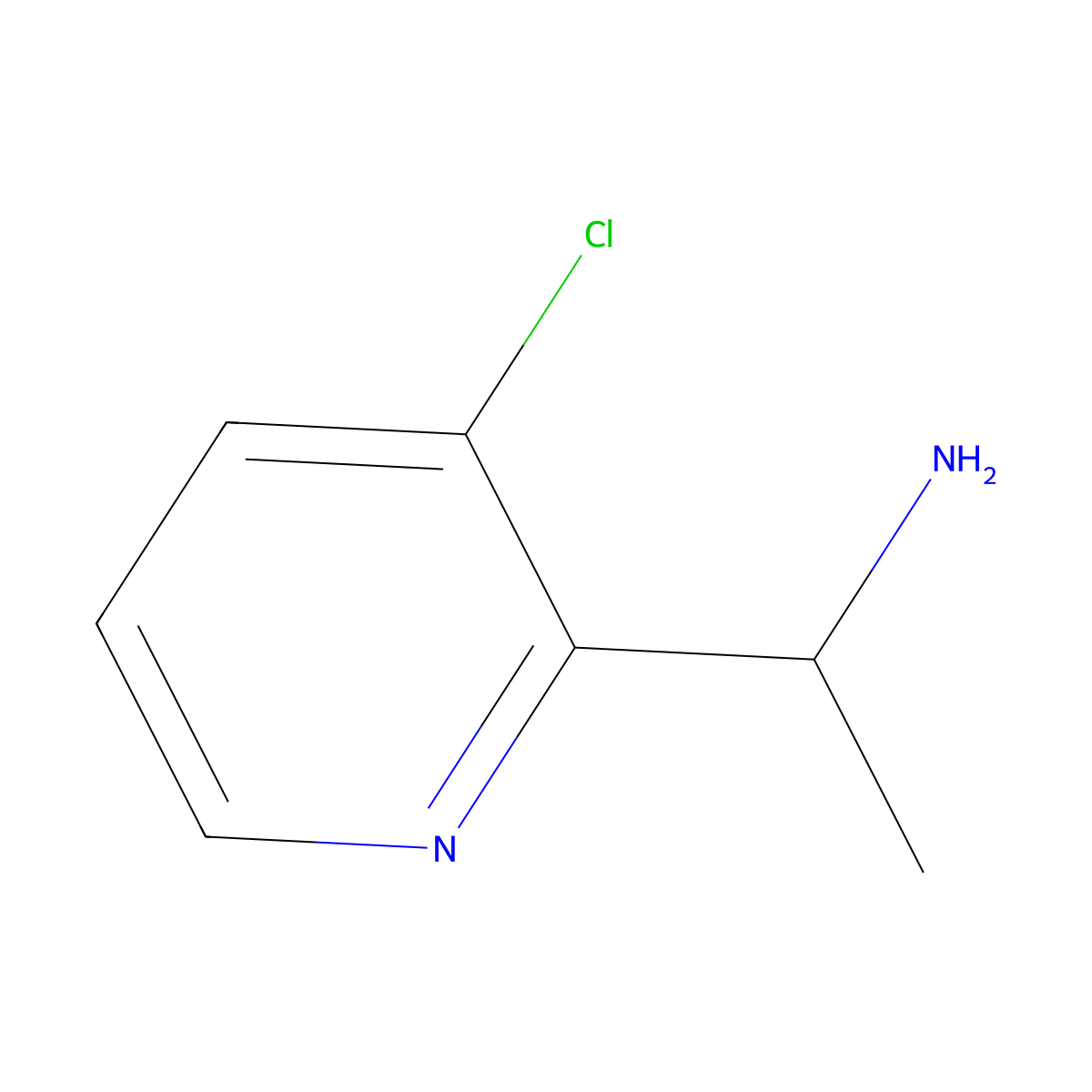 1-(3-Chloropyridin-2-yl)ethan-1-amine molecular structure, CAS 1270379-42-4