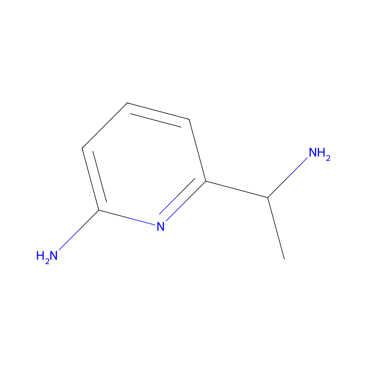 6-(1-Aminoethyl)pyridin-2-amine molecular structure, CAS 1270379-63-9