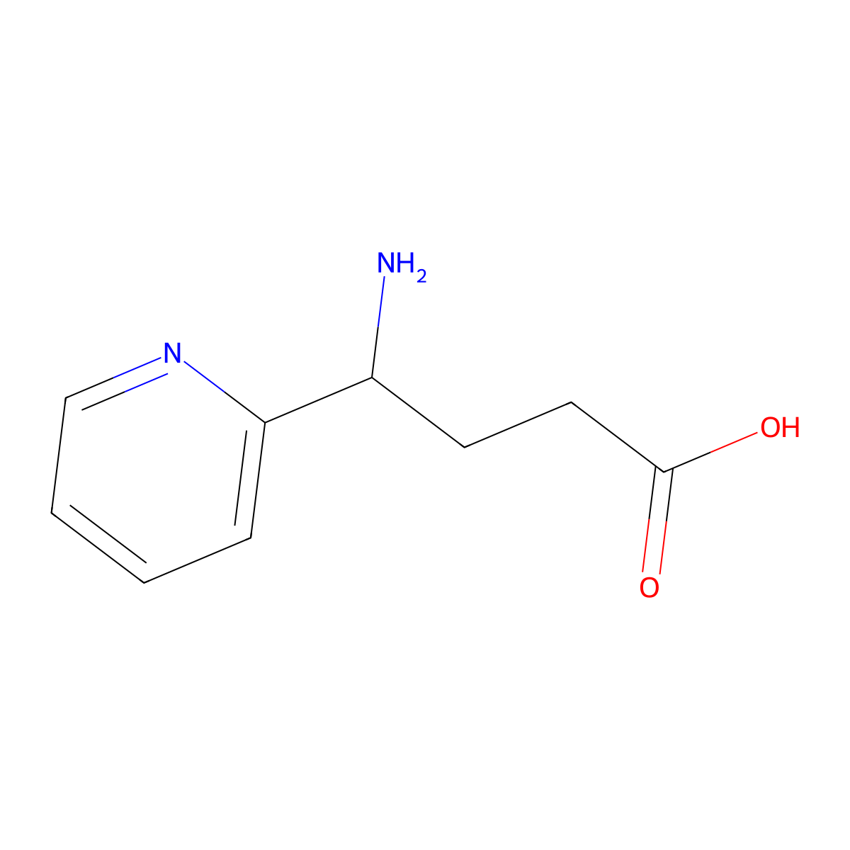 4-Amino-4-pyridin-2-yl-butyric acid molecular structure, CAS 1270380-09-0