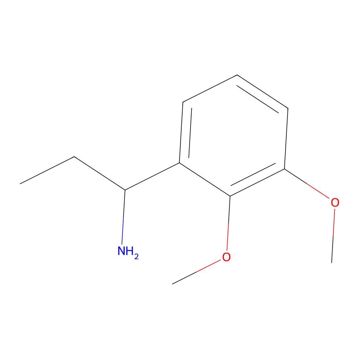 1-(2,3-Dimethoxyphenyl)propan-1-amine molecular structure, CAS 1270381-49-1