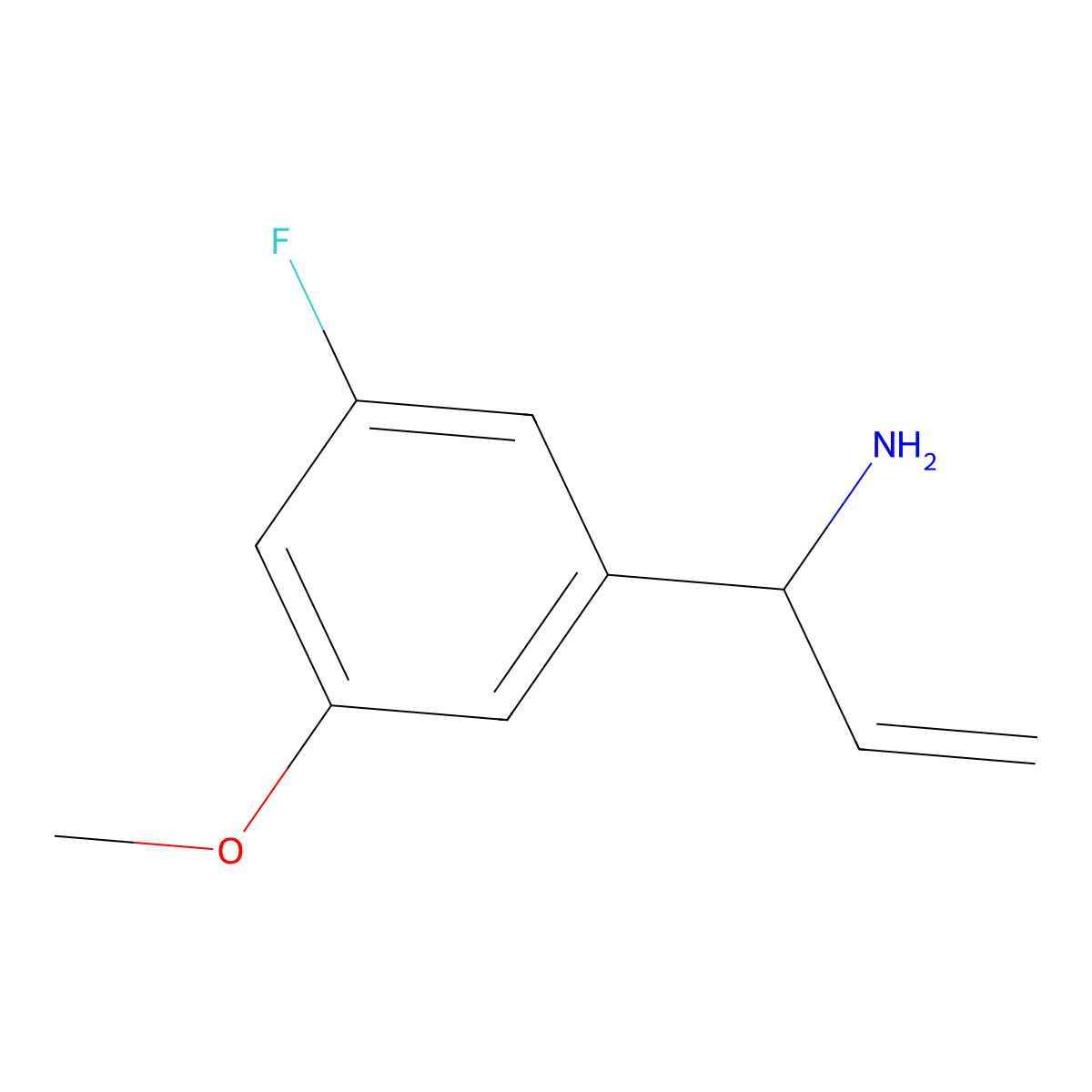 1-(3-Fluoro-5-methoxyphenyl)prop-2-en-1-amine molecular structure, CAS 1270381-53-7