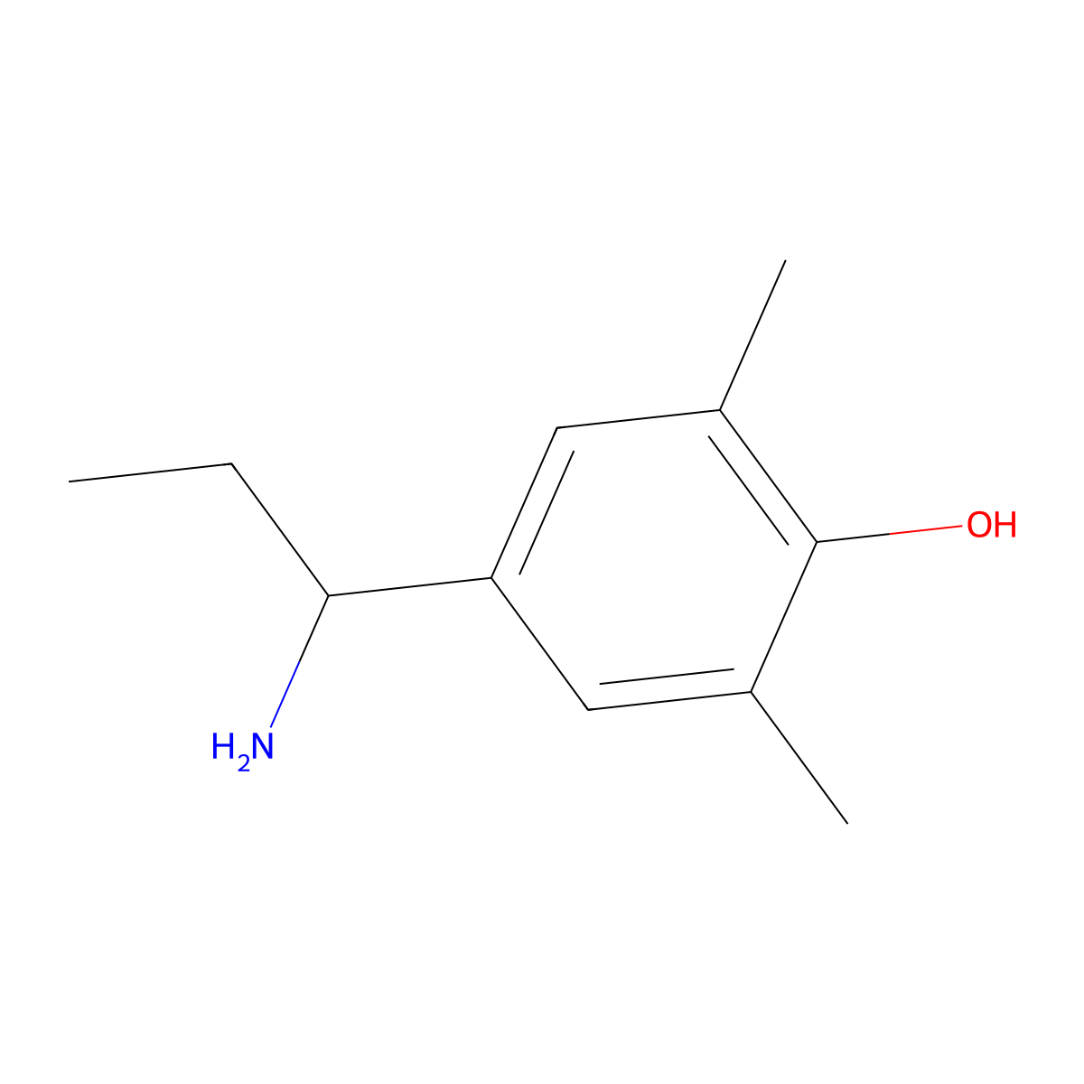 4-(1-Aminopropyl)-2,6-dimethylphenol molecular structure, CAS 1270382-20-1