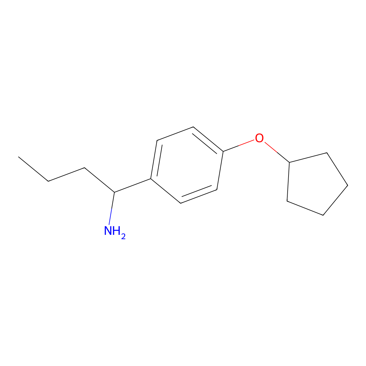 1-(4-Cyclopentyloxyphenyl)butylamine molecular structure, CAS 1270382-80-3