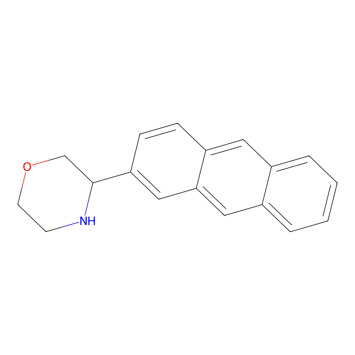 3-(2-Anthryl)morpholine molecular structure, CAS 1270383-92-0