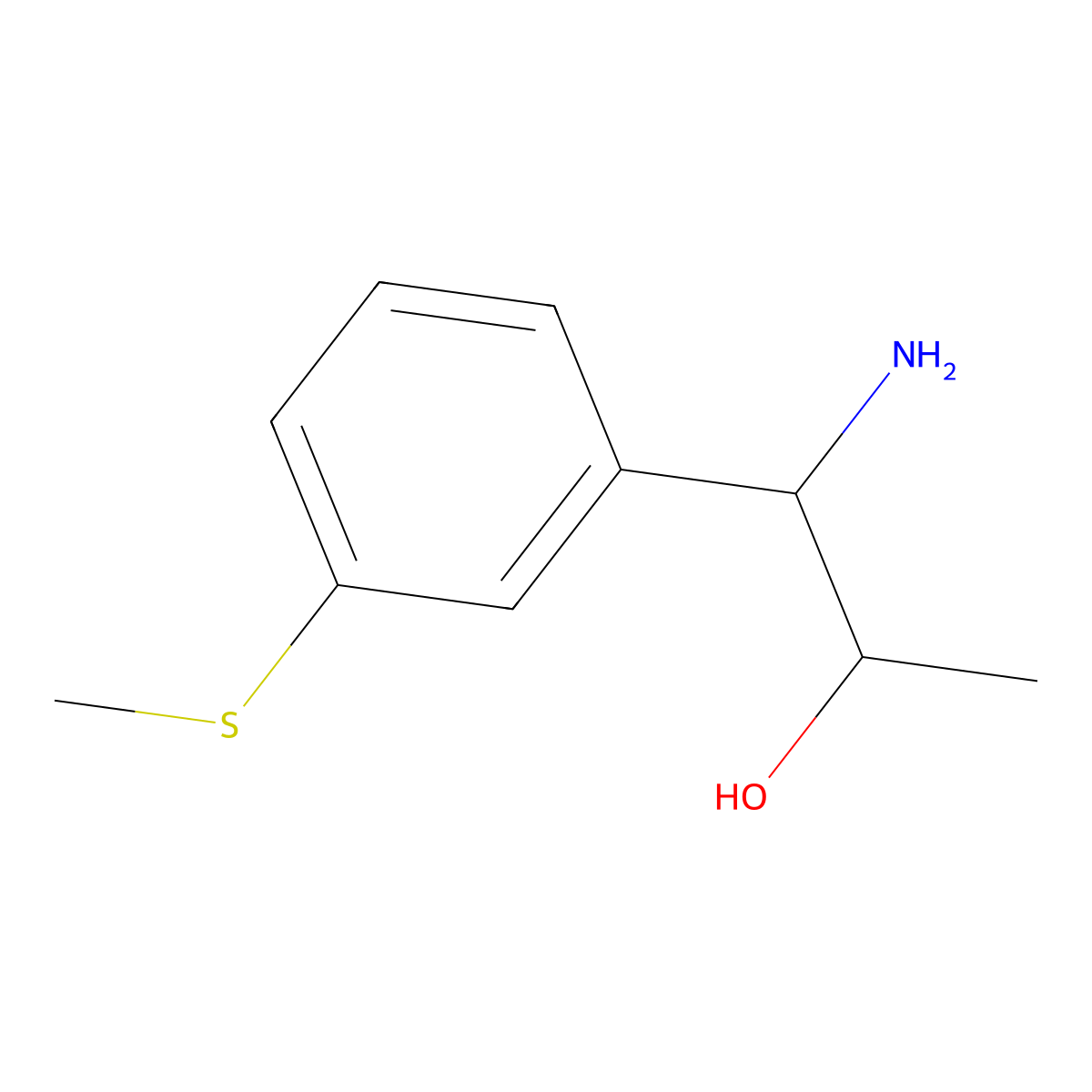 1-Amino-1-(3-methylthiophenyl)propan-2-OL molecular structure, CAS 1270384-48-9