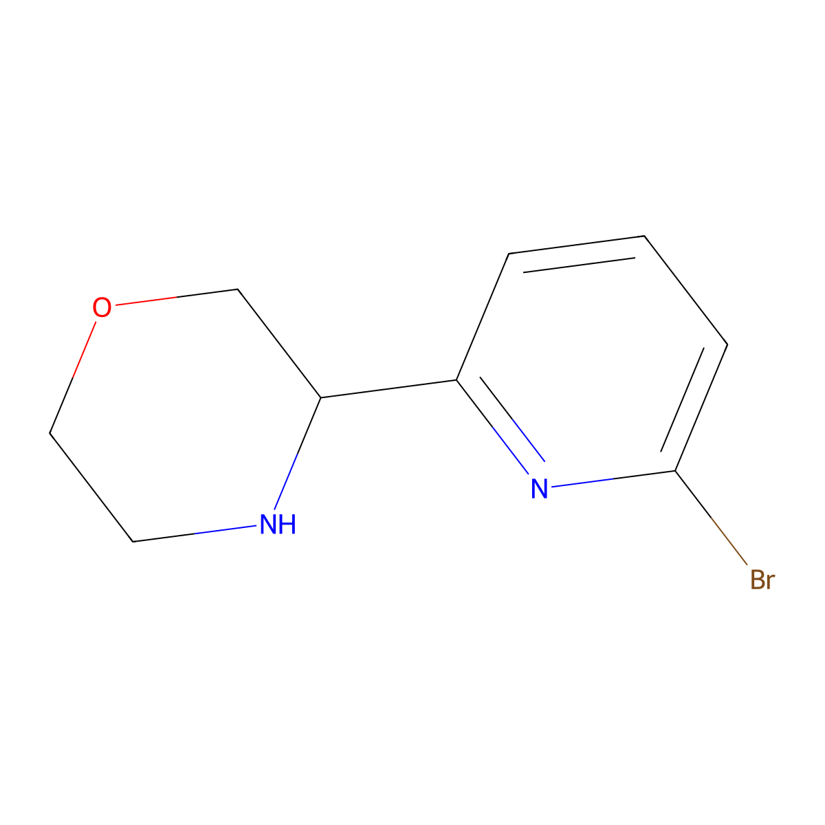 3-(6-Bromopyridin-2-yl)morpholine molecular structure, CAS 1270385-42-6