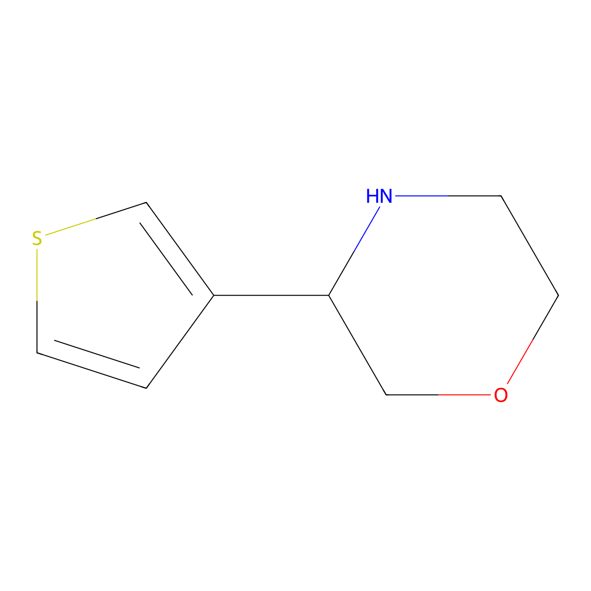 3-(Thiophen-3-yl)morpholine molecular structure, CAS 1270385-91-5