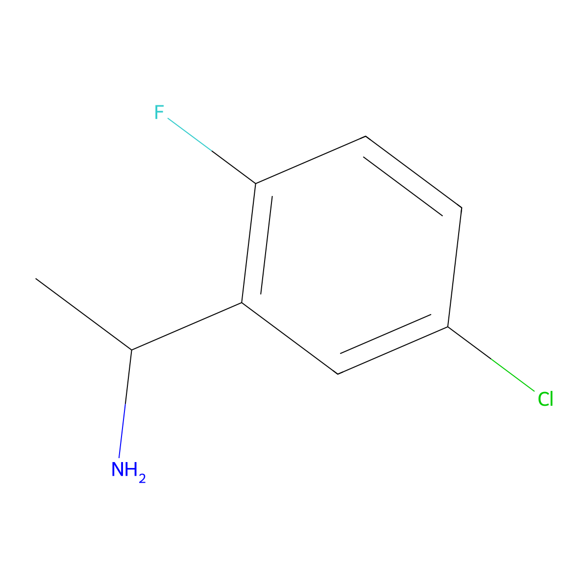 1-(5-Chloro-2-fluorophenyl)ethanamine molecular structure, CAS 1270391-53-1