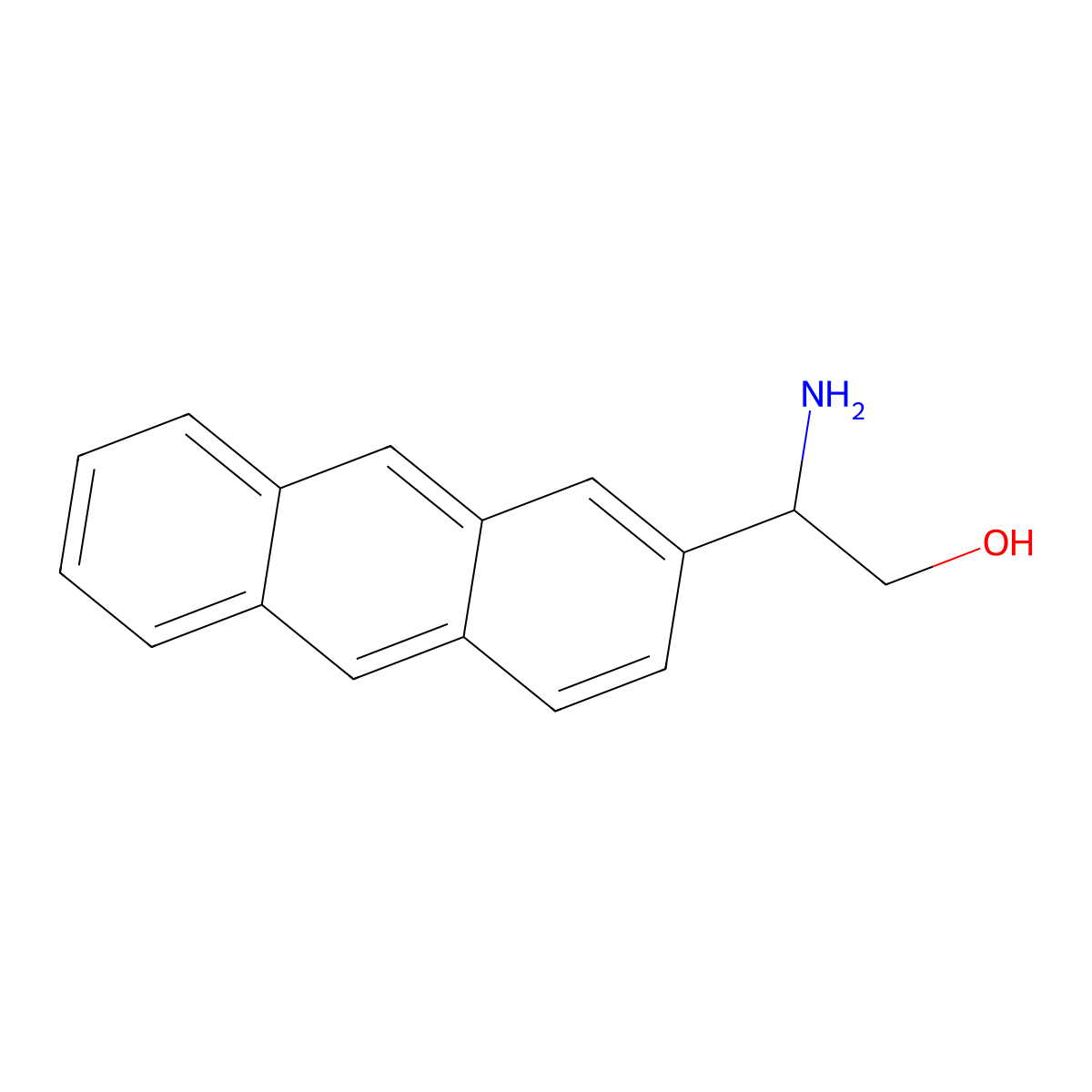 2-Amino-2-(2-anthryl)ethan-1-OL molecular structure, CAS 1270391-81-5