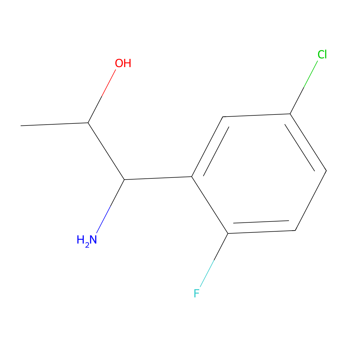 1-Amino-1-(5-chloro-2-fluorophenyl)propan-2-OL molecular structure, CAS 1270392-29-4