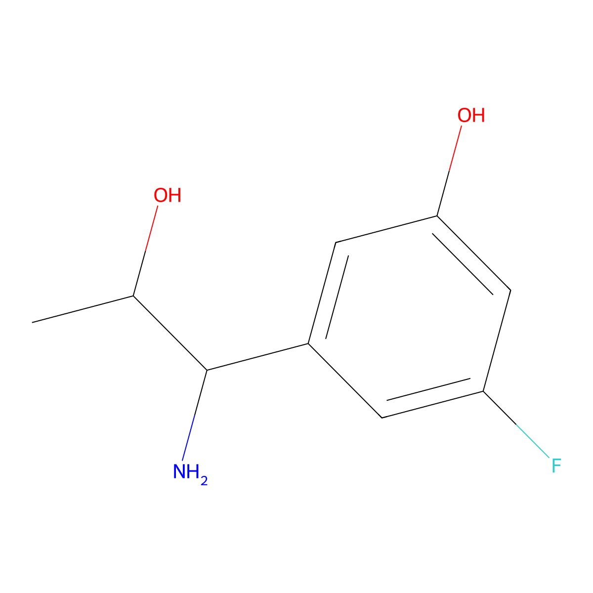 3-(1-Amino-2-hydroxypropyl)-5-fluorophenol molecular structure, CAS 1270392-84-1