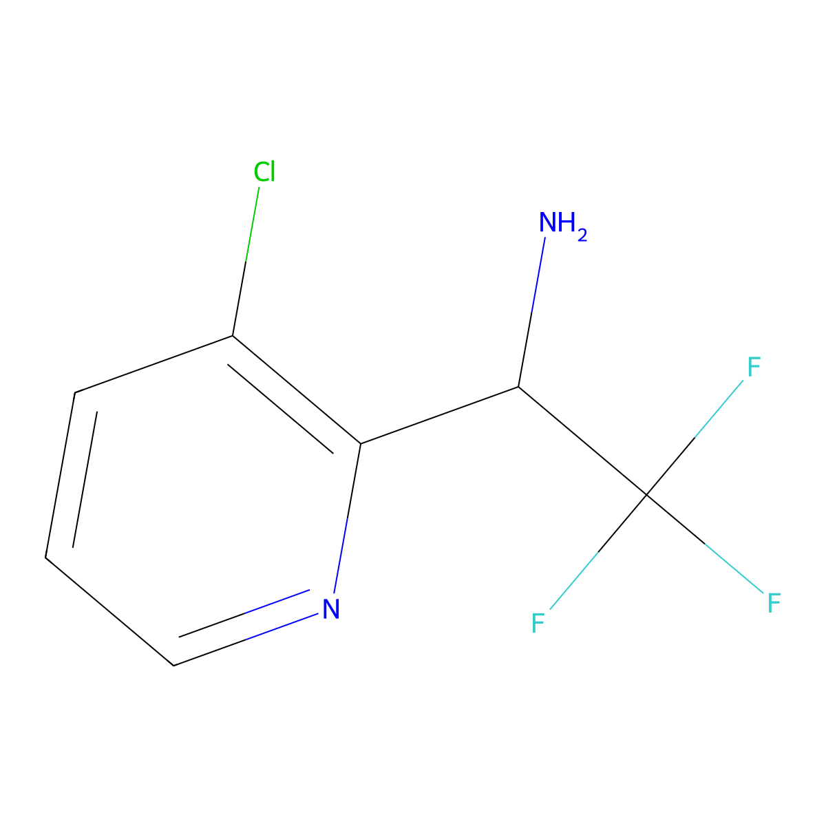 1-(3-Chloro-2-pyridyl)-2,2,2-trifluoro-ethanamine molecular structure, CAS 1270393-54-8