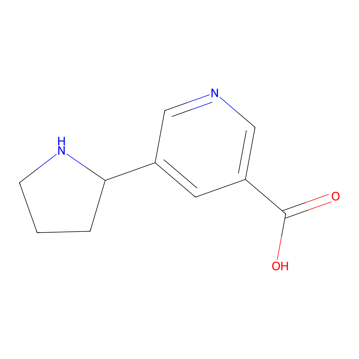 5-(Pyrrolidin-2-yl)pyridine-3-carboxylic acid molecular structure, CAS 1270395-18-0