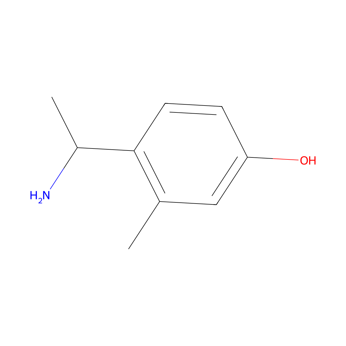 4-(1-Aminoethyl)-3-methylphenol molecular structure, CAS 1270397-24-4