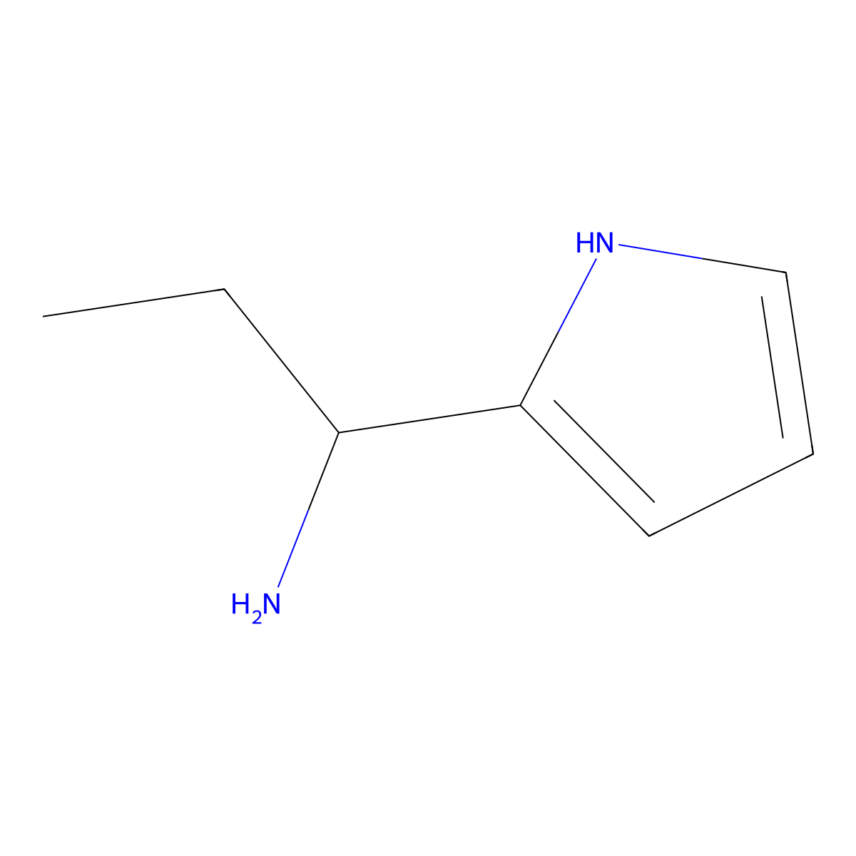 1-(1H-pyrrol-2-yl)propan-1-amine molecular structure, CAS 1270399-49-9