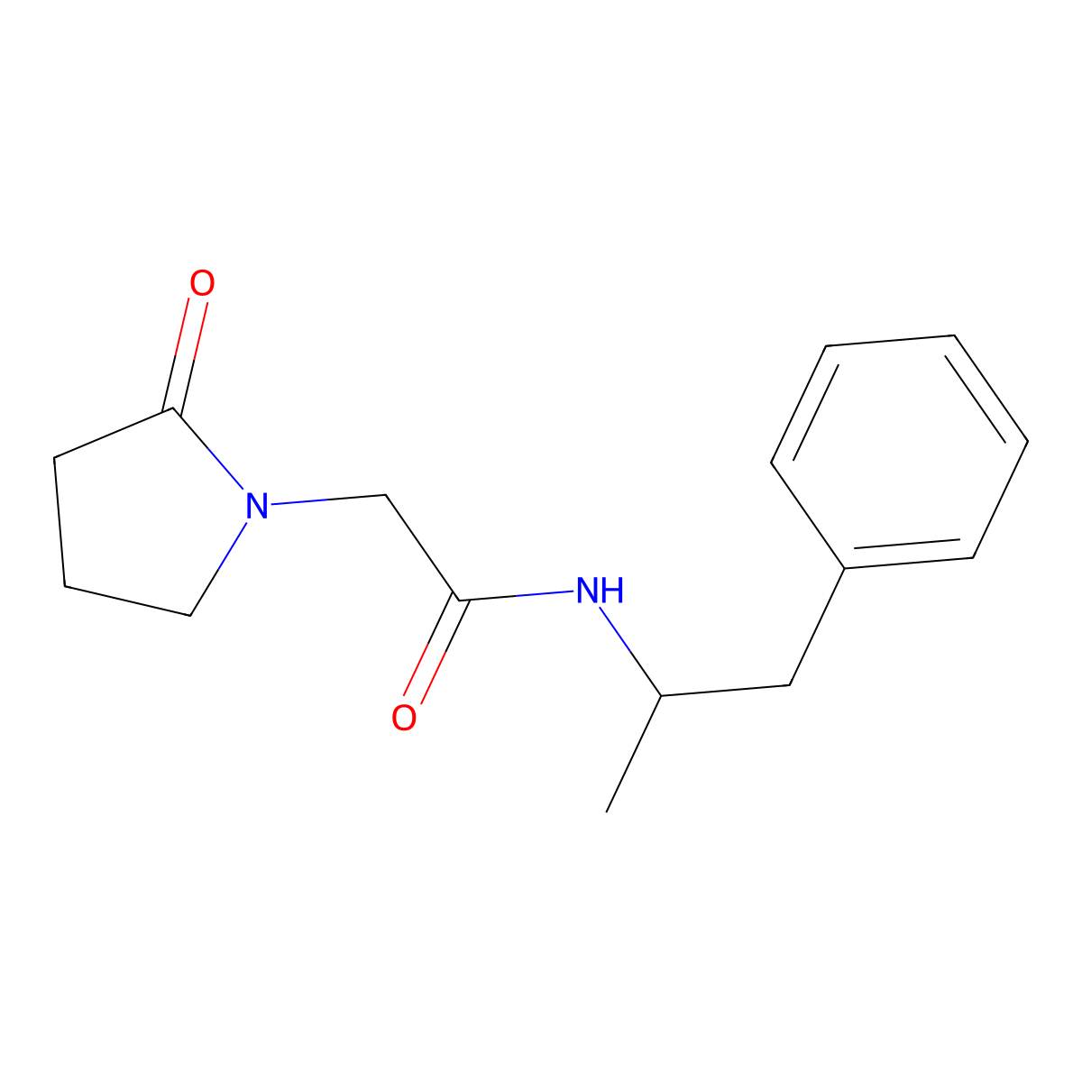 2-(2-Oxopyrrolidin-1-yl)-N-(1-phenylpropan-2-yl)ethanimidic acid molecular structure, CAS 127040-56-6