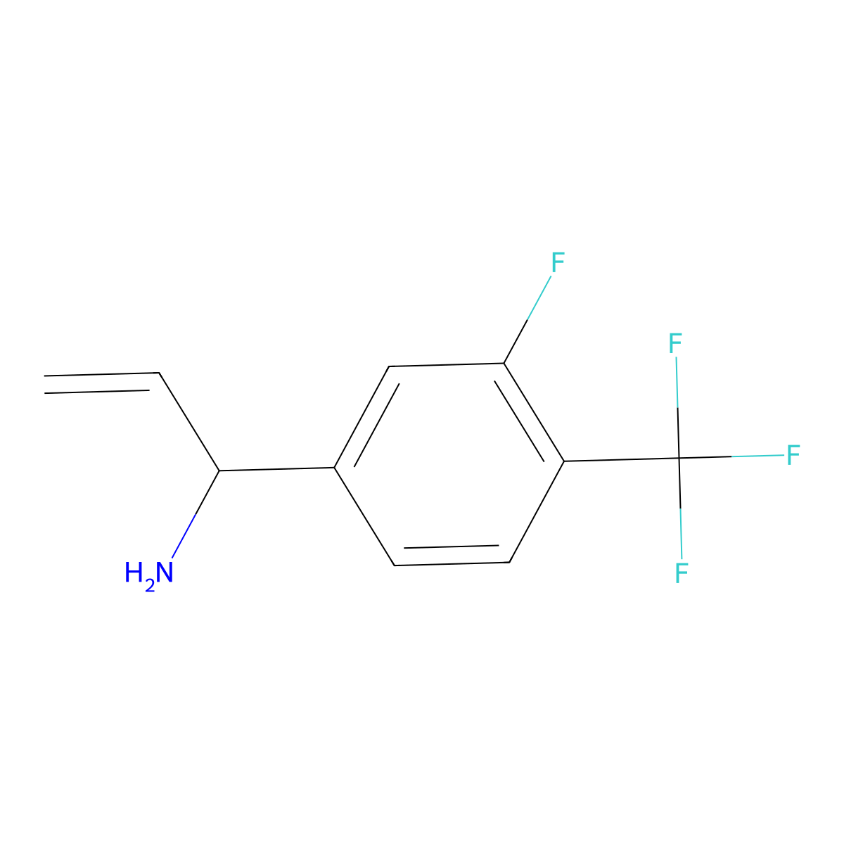 1-[3-Fluoro-4-(trifluoromethyl)phenyl]prop-2-EN-1-amine molecular structure, CAS 1270400-29-7