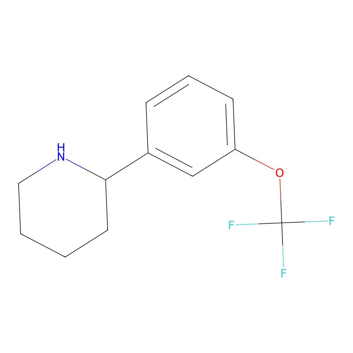 2-[3-(Trifluoromethoxy)phenyl]piperidine molecular structure, CAS 1270402-33-9