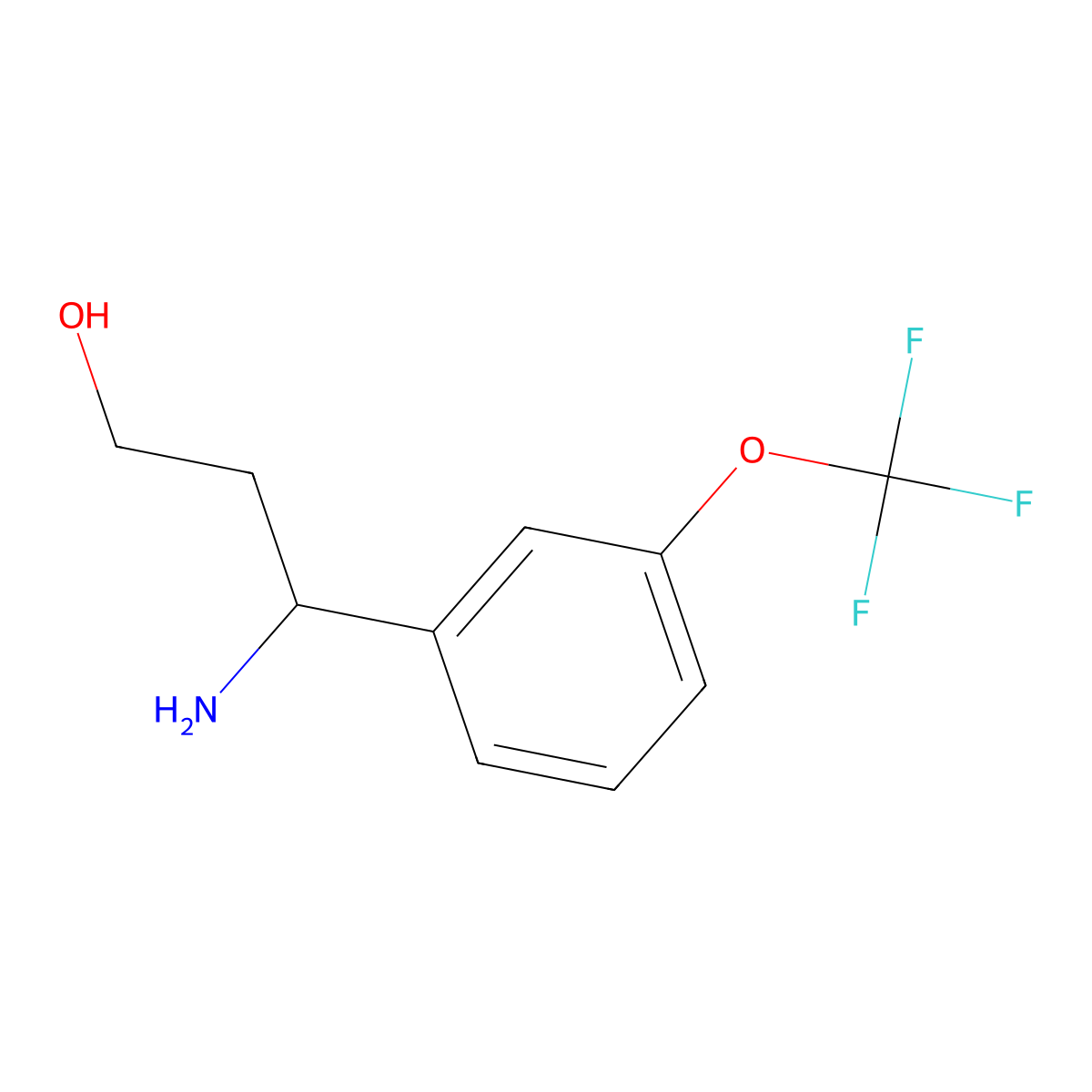 3-Amino-3-(3-(trifluoromethoxy)phenyl)propan-1-ol molecular structure, CAS 1270402-36-2