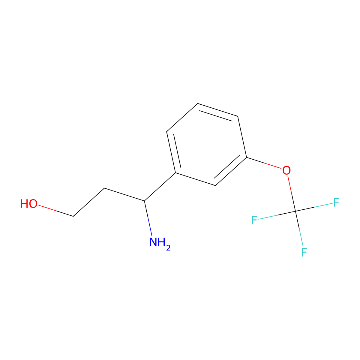 3-Amino-3-(3-(trifluoromethoxy)phenyl)propan-1-ol molecular structure, CAS 1270402-36-2