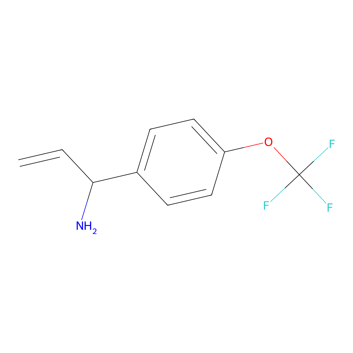 1-[4-(Trifluoromethoxy)phenyl]prop-2-enylamine molecular structure, CAS 1270402-42-0