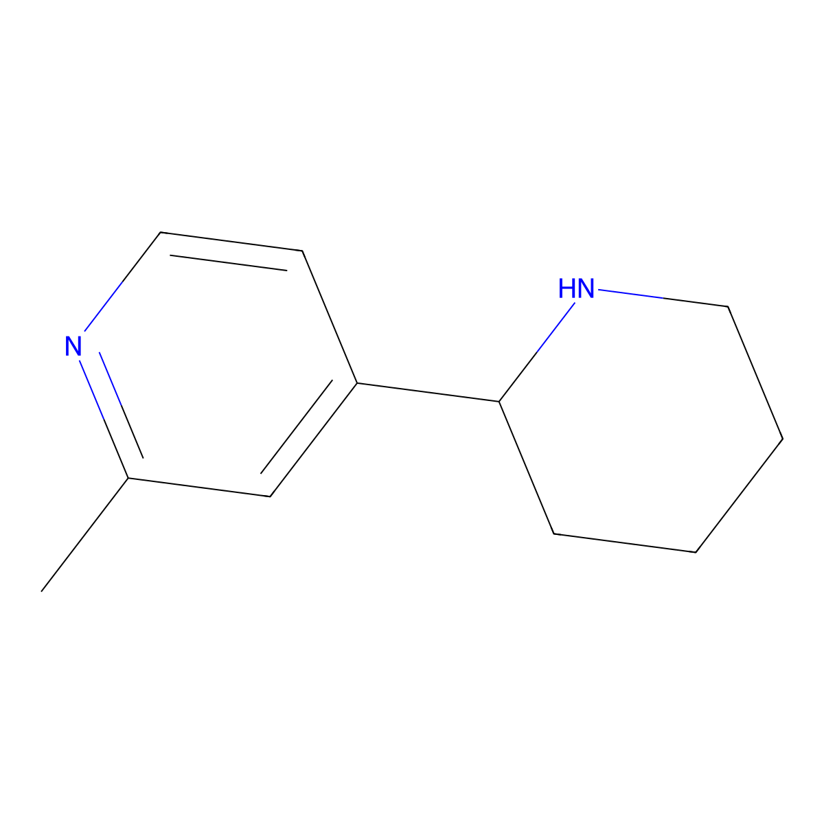 2-Methyl-4-(piperidin-2-yl)pyridine molecular structure, CAS 1270404-39-1