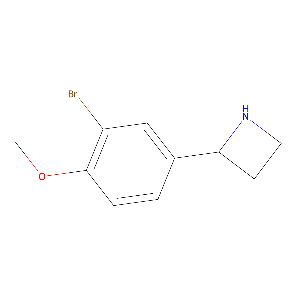 2-(3-Bromo-4-methoxyphenyl)azetidine molecular structure, CAS 1270404-95-9