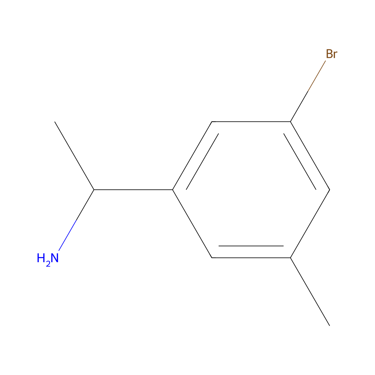 1-(3-Bromo-5-methylphenyl)ethan-1-amine molecular structure, CAS 1270405-73-6