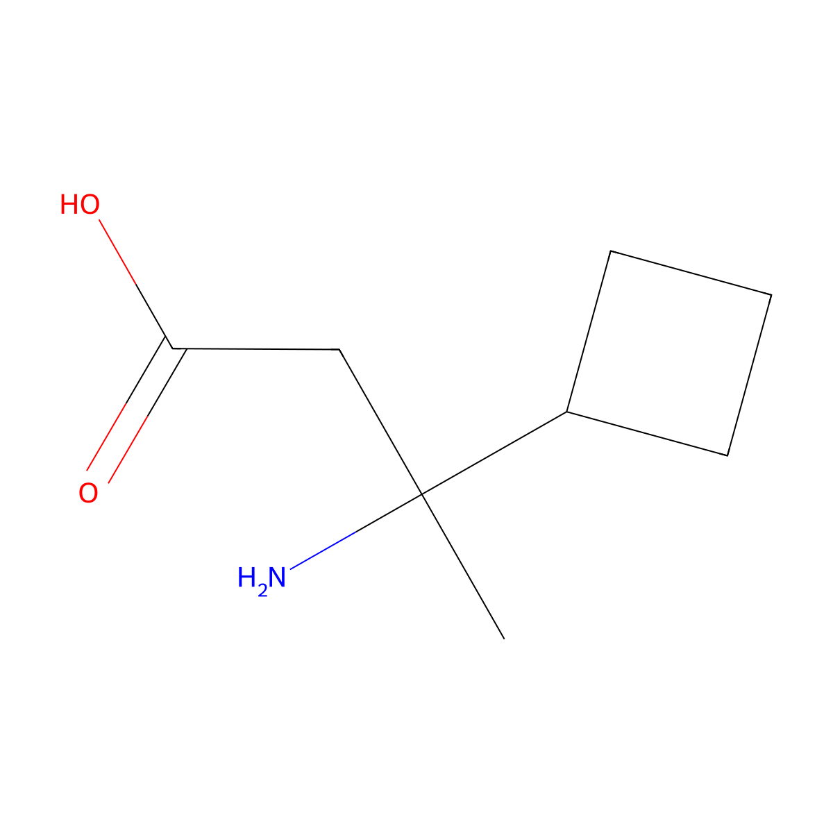 3-Amino-3-cyclobutylbutanoic acid molecular structure, CAS 1270407-91-4