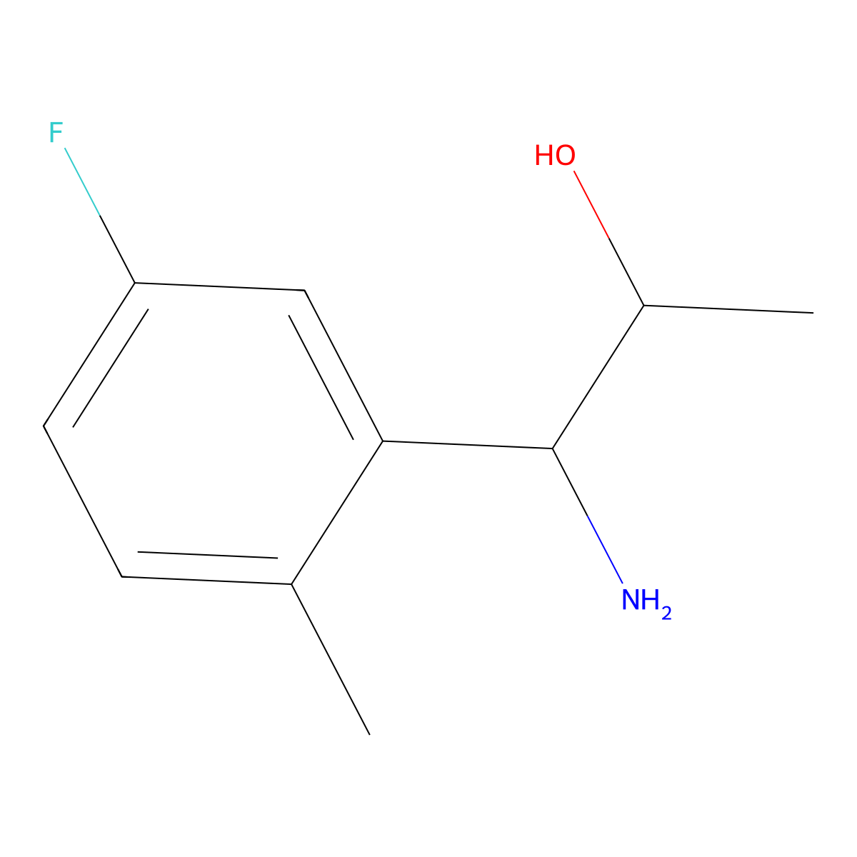 1-Amino-1-(5-fluoro-2-methylphenyl)propan-2-OL molecular structure, CAS 1270408-09-7