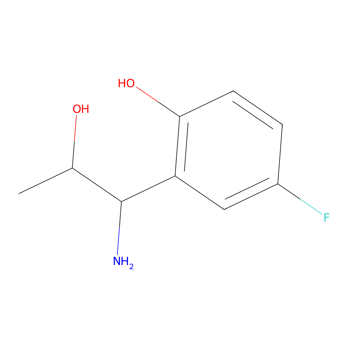 2-(1-Amino-2-hydroxypropyl)-4-fluorophenol molecular structure, CAS 1270408-51-9