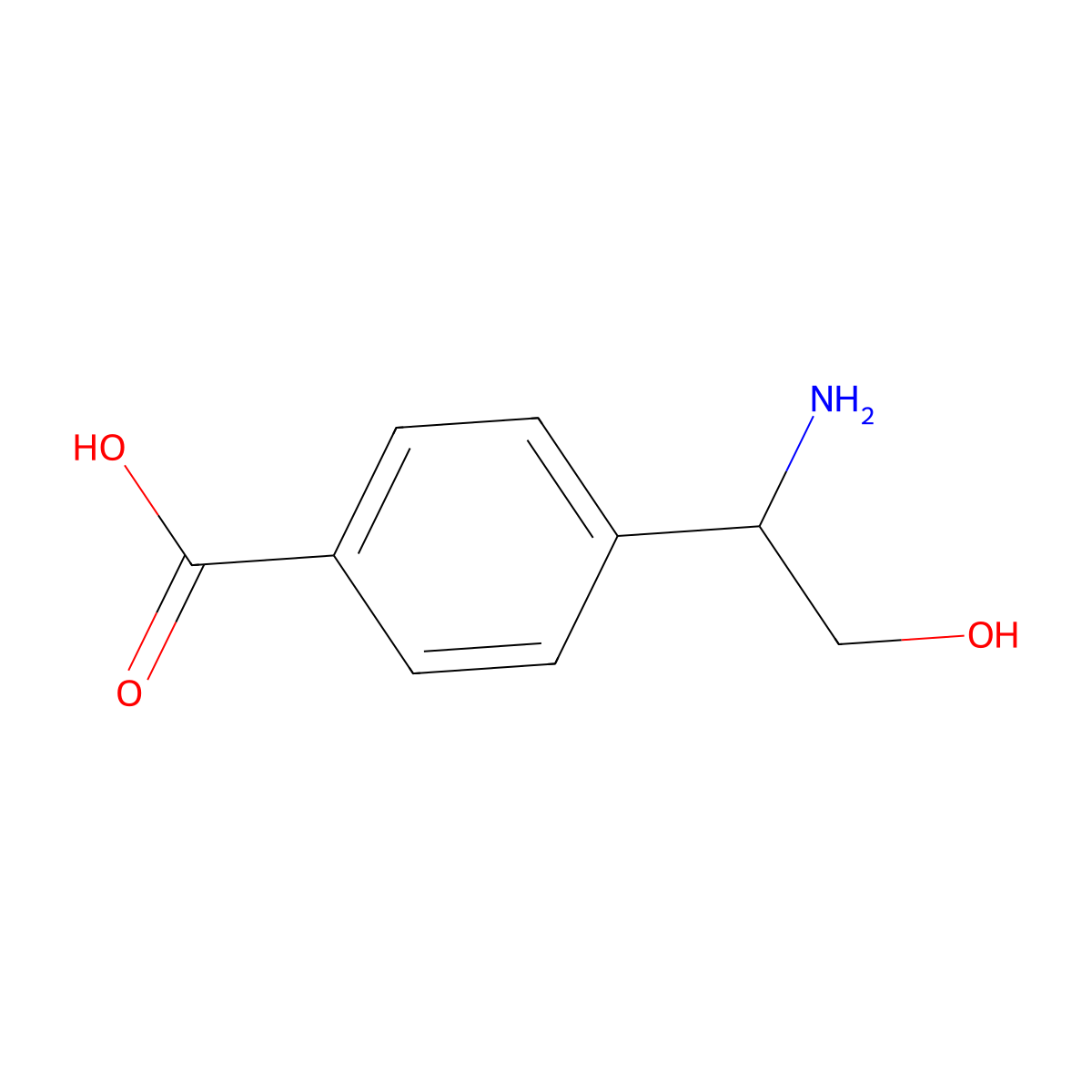 4-(1-Amino-2-hydroxyethyl)benzoic acid molecular structure, CAS 1270410-05-3