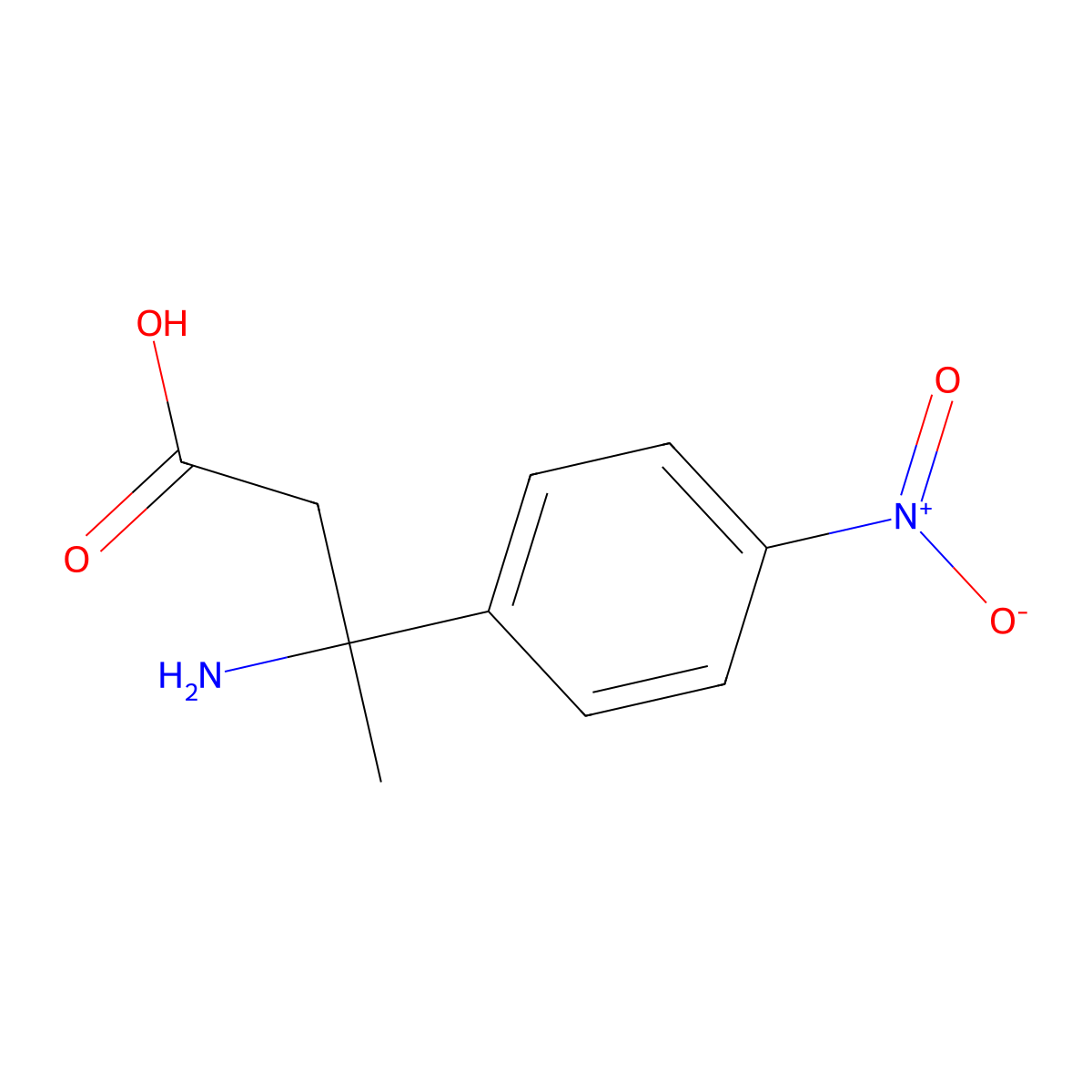 3-Amino-3-(4-nitrophenyl)butanoic acid molecular structure, CAS 1270410-82-6