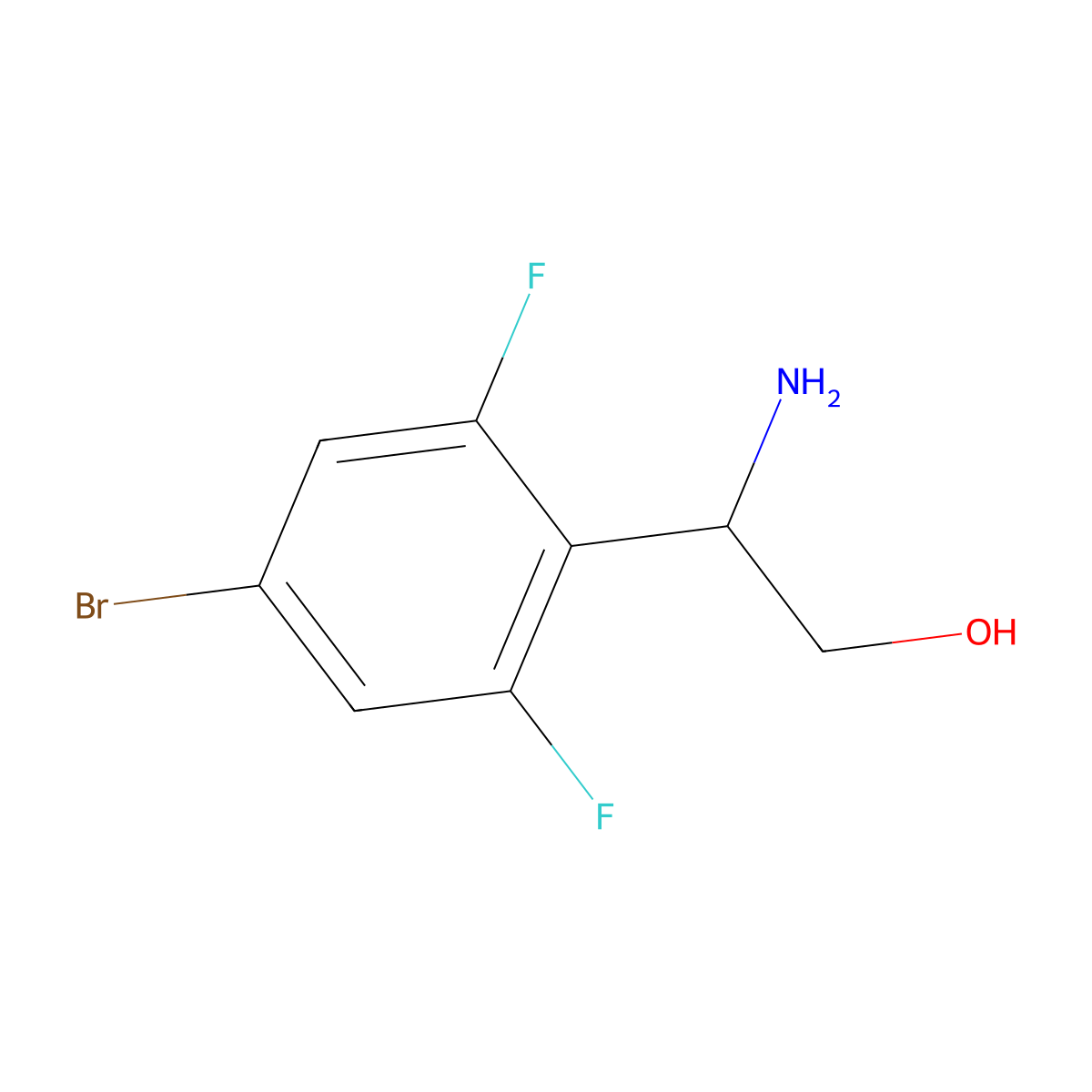 2-Amino-2-(4-bromo-2,6-difluorophenyl)ethan-1-OL molecular structure, CAS 1270411-01-2