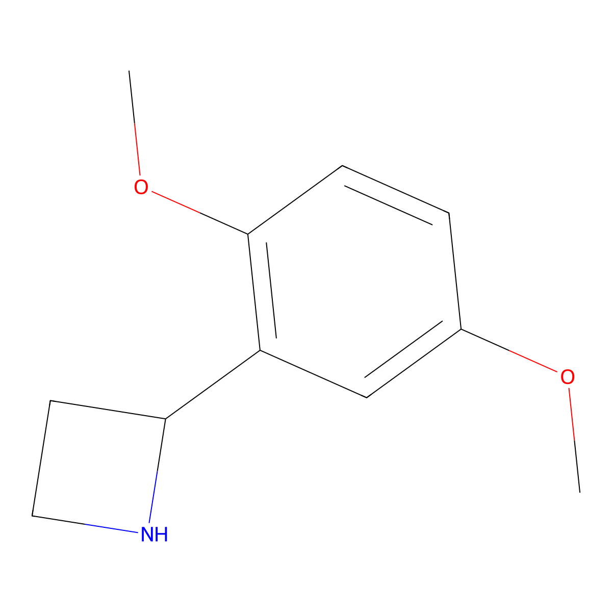 2-(2,5-Dimethoxyphenyl)azetidine molecular structure, CAS 1270411-86-3