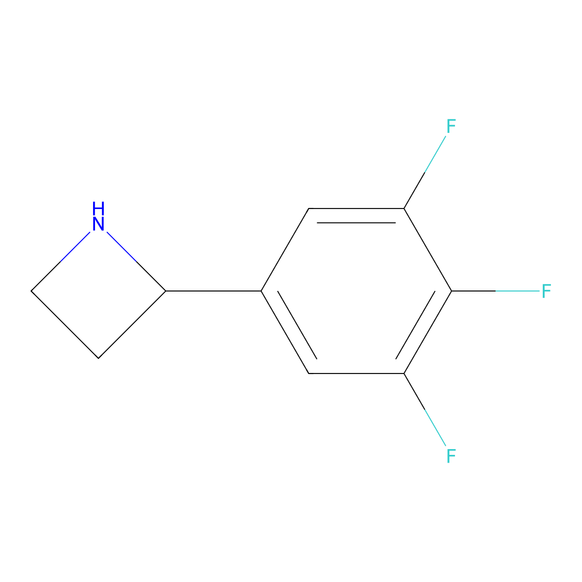 2-(3,4,5-Trifluorophenyl)azetidine molecular structure, CAS 1270412-77-5