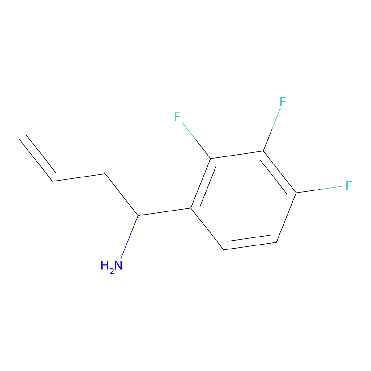 1-(2,3,4-Trifluorophenyl)but-3-EN-1-amine molecular structure, CAS 1270412-85-5