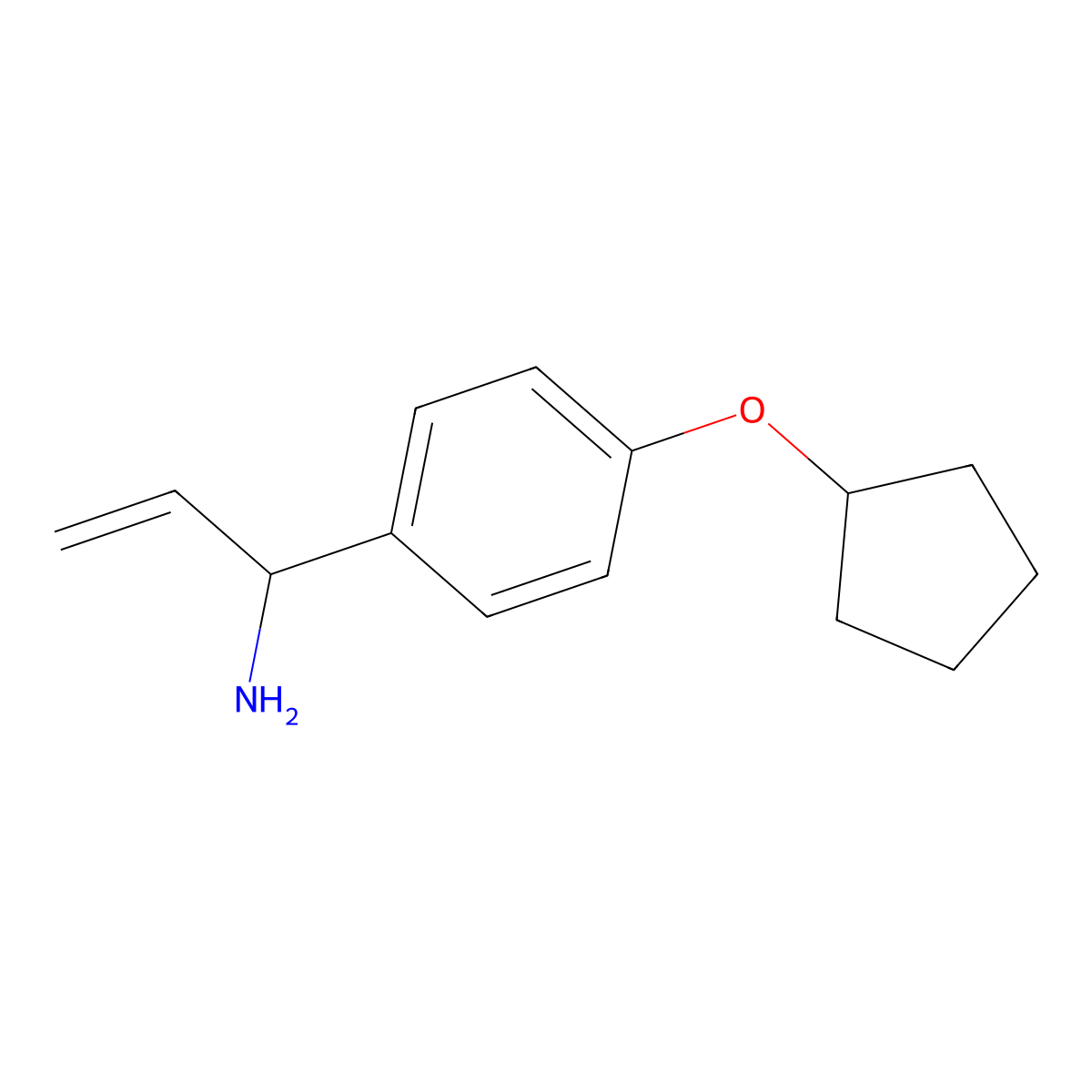 1-(4-Cyclopentyloxyphenyl)prop-2-enylamine molecular structure, CAS 1270413-58-5